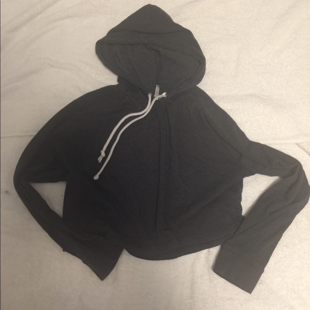 Cropped Grey Hoodie
